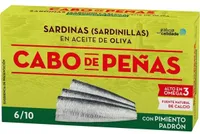 Sardinillas aceite oliva con pimiento de padrón