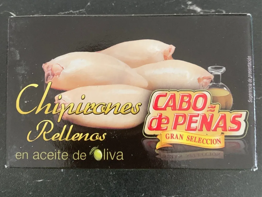 Chipironas rellenos en aceita de oliva