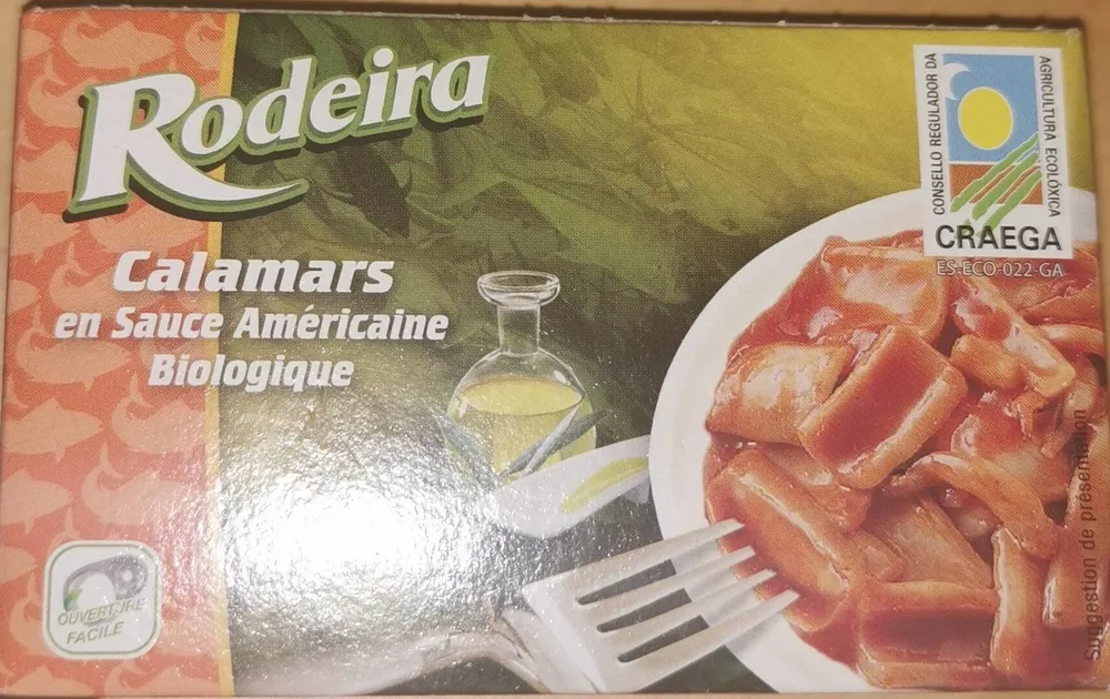 Calamars sauce américaine biologique