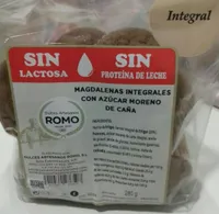 Magdalenas integrales con azúcar moreno de caña.