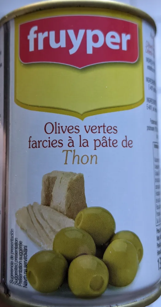 Olives vertes farcies à la pâte de thon