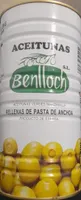 Aceitunas rellenas de pasta de anchoa