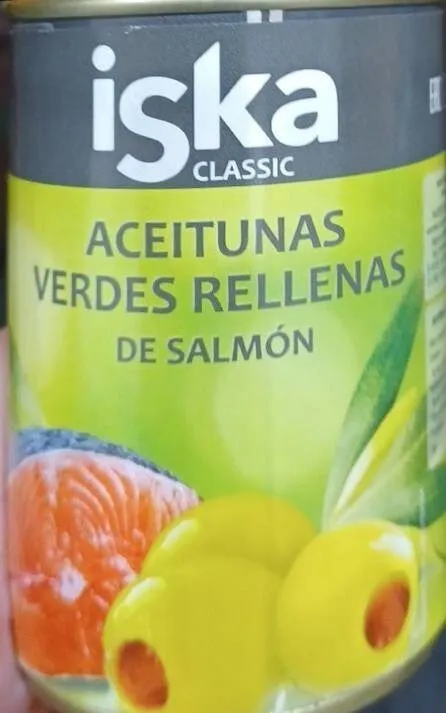 Aceitunas verdes rellenas de salmón