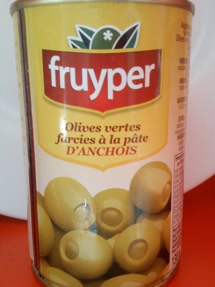 Olives vertes farcie à la pâte d'anchois