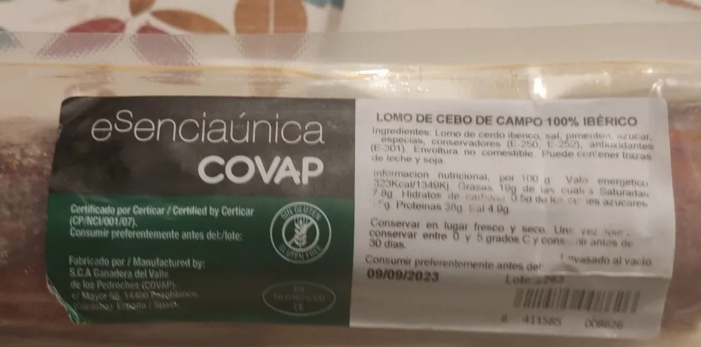 Lomo de cebo de campo 100% ibérico