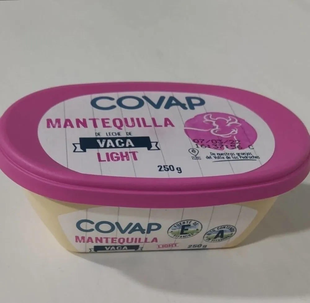 Mantequilla de leche de vaca Light