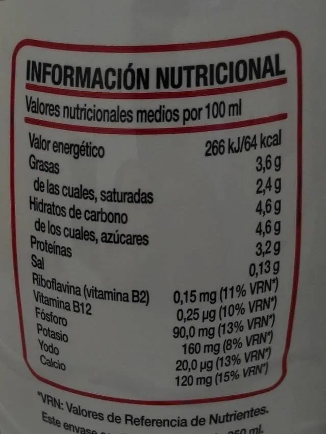 Leche De Vaca Entera