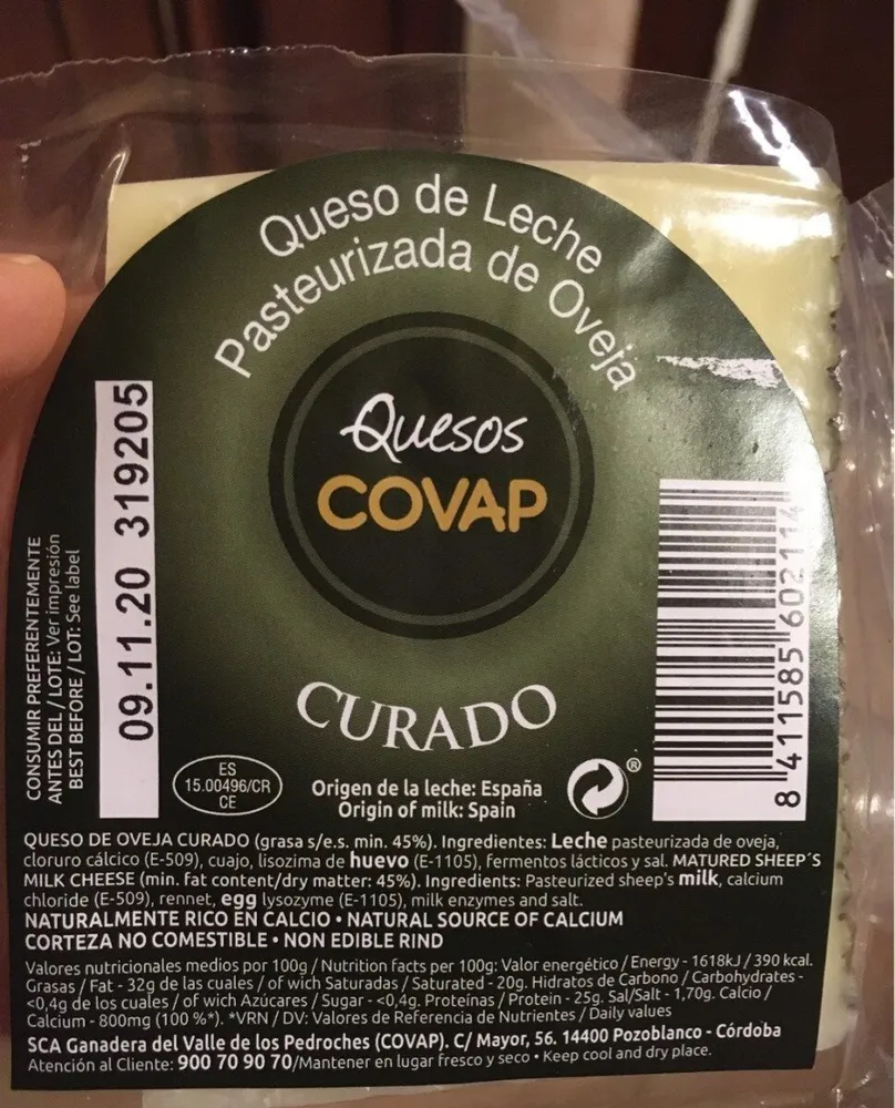 Quesos Covap curado