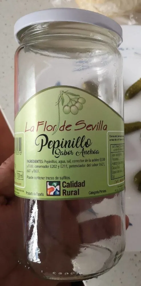 Pepinillo sabor a anchoa