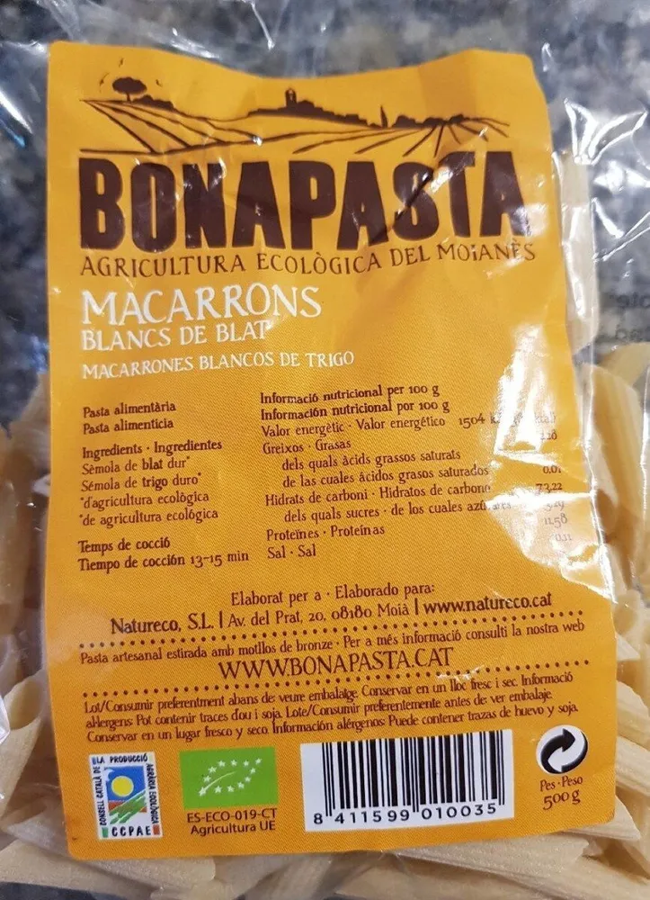Macarrons blancs de blat