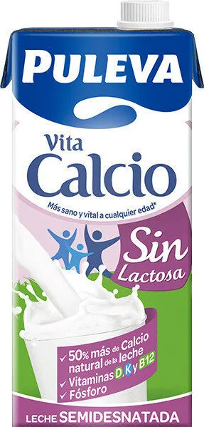 Leche con calcio semidesnatada sin lactosa brik