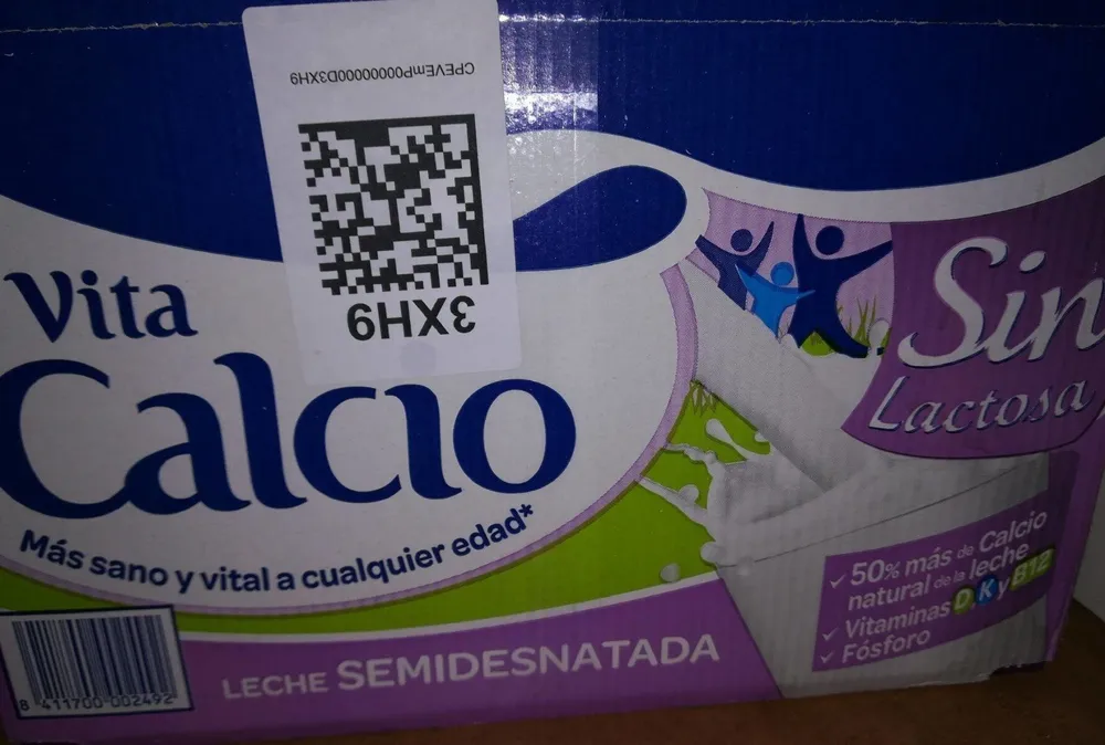 Leche semidesnatada calcio sin lactosa