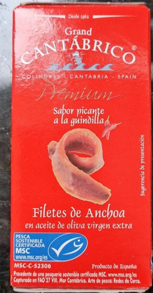 Filetes de anchoa en aceite de oliva virgen extra
