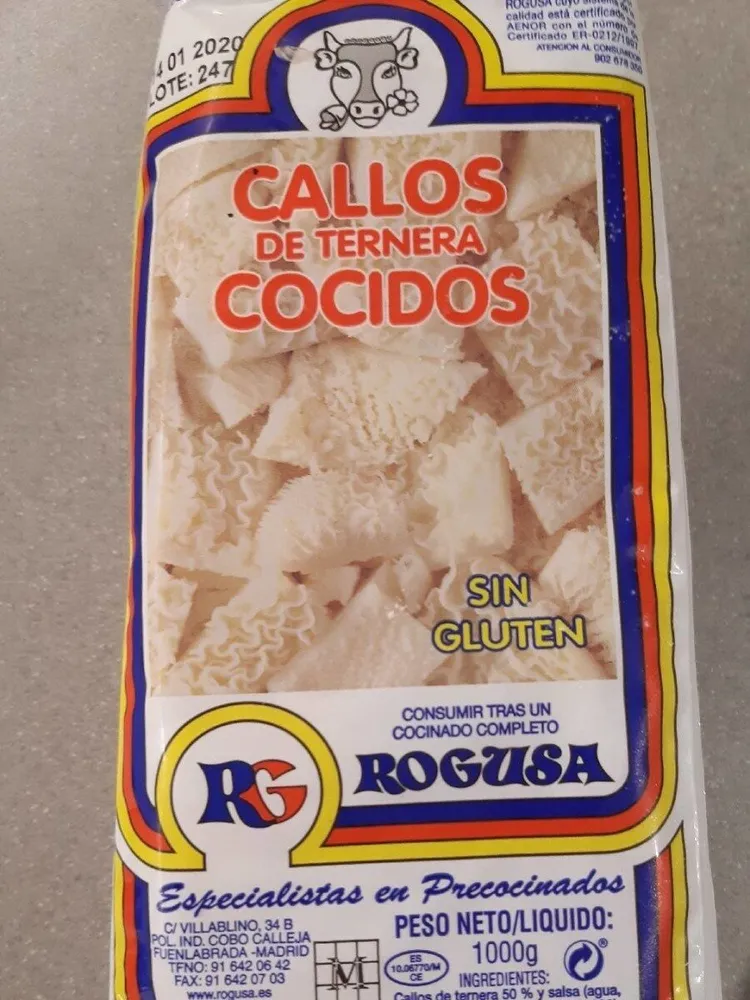 Callos de ternera cocidos