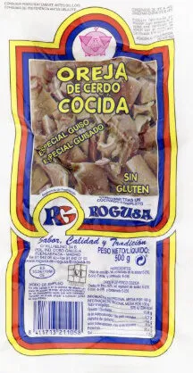 Oreja de cerdo cocida y adobada