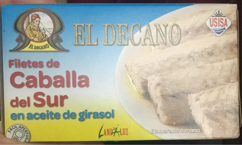 Filetes de caballa del sur en aceite de girasol