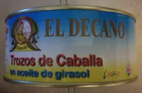 Trozos de caballa en aceite de girasol