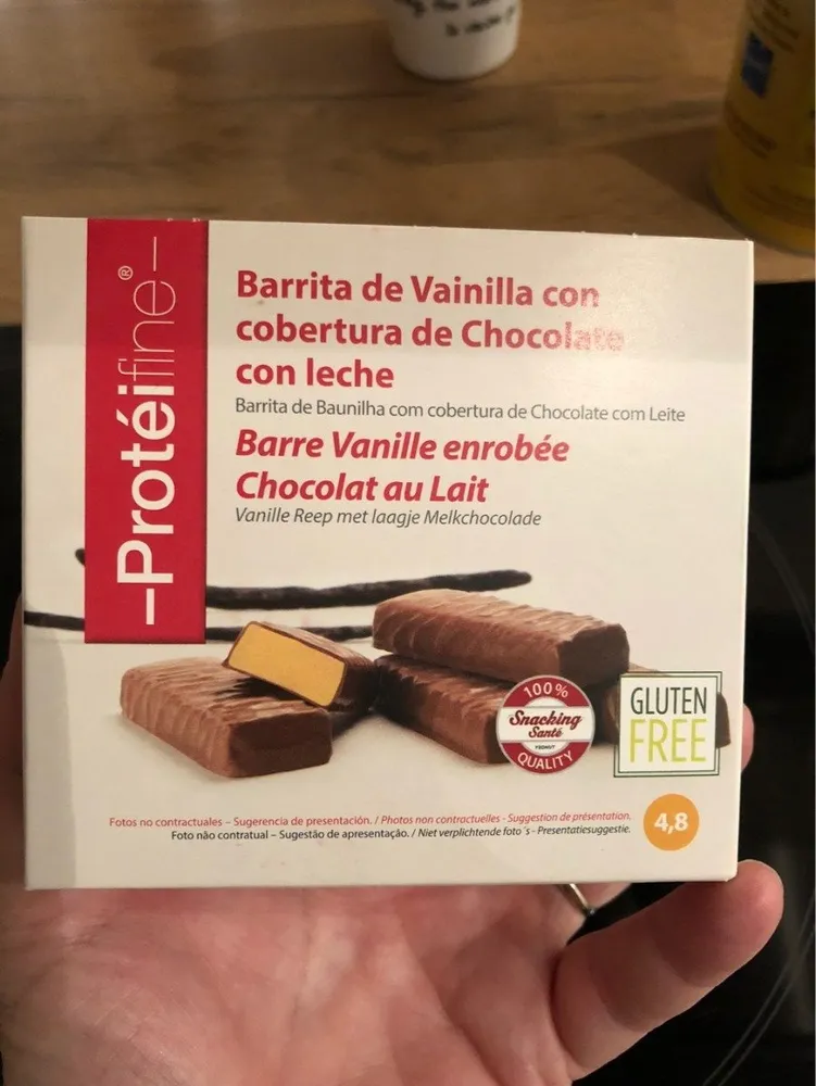 Barre vanille enrobee chocolat au lait