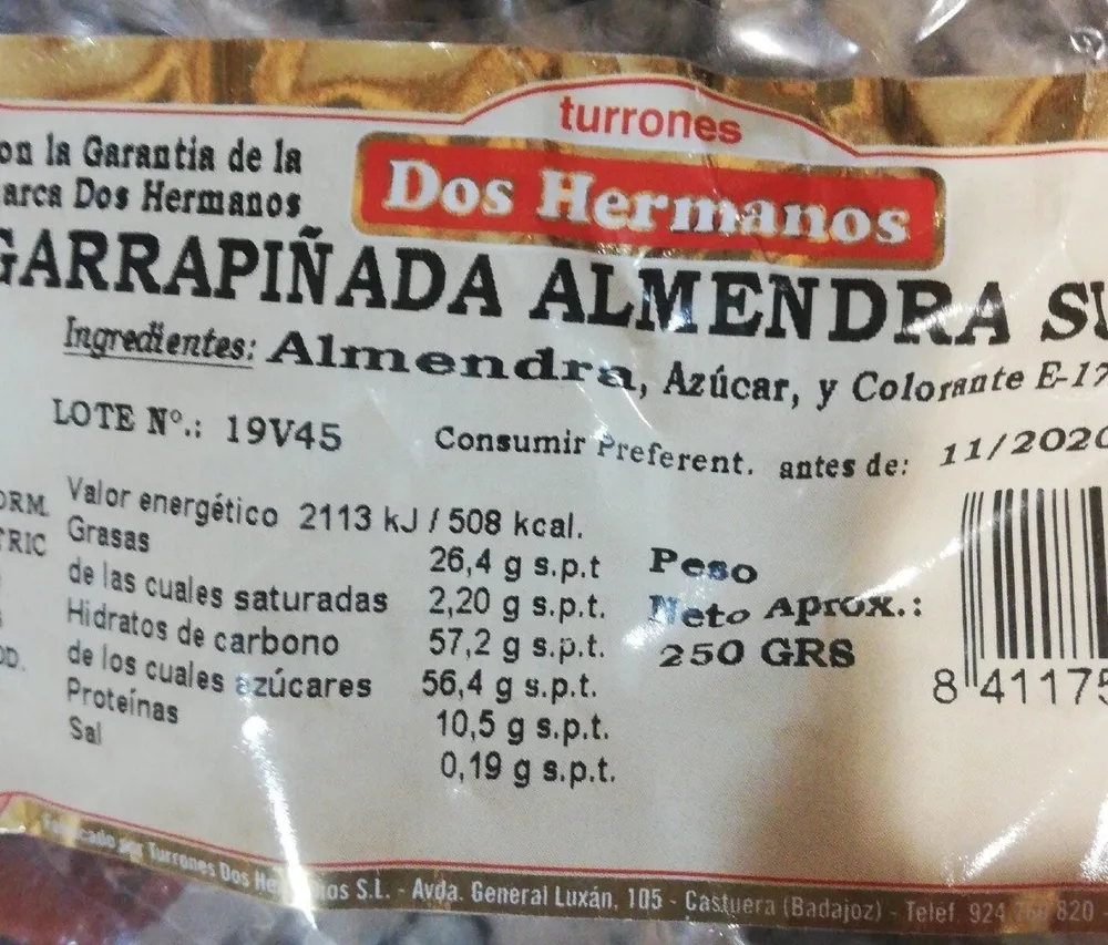 Garrapiñada almendra suprema