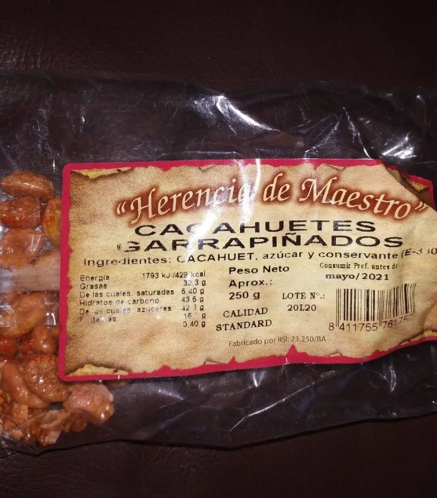 Cacahuetes garrapiñados