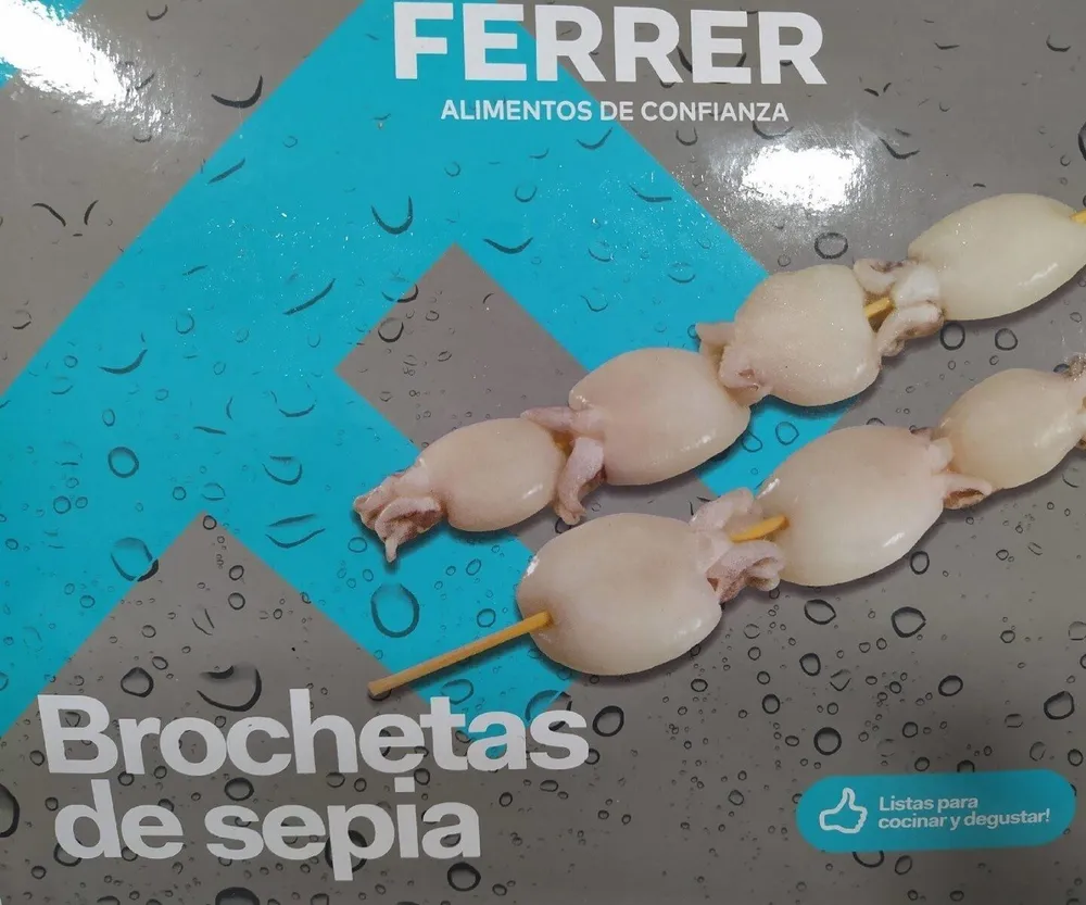 Brochetas de sepia