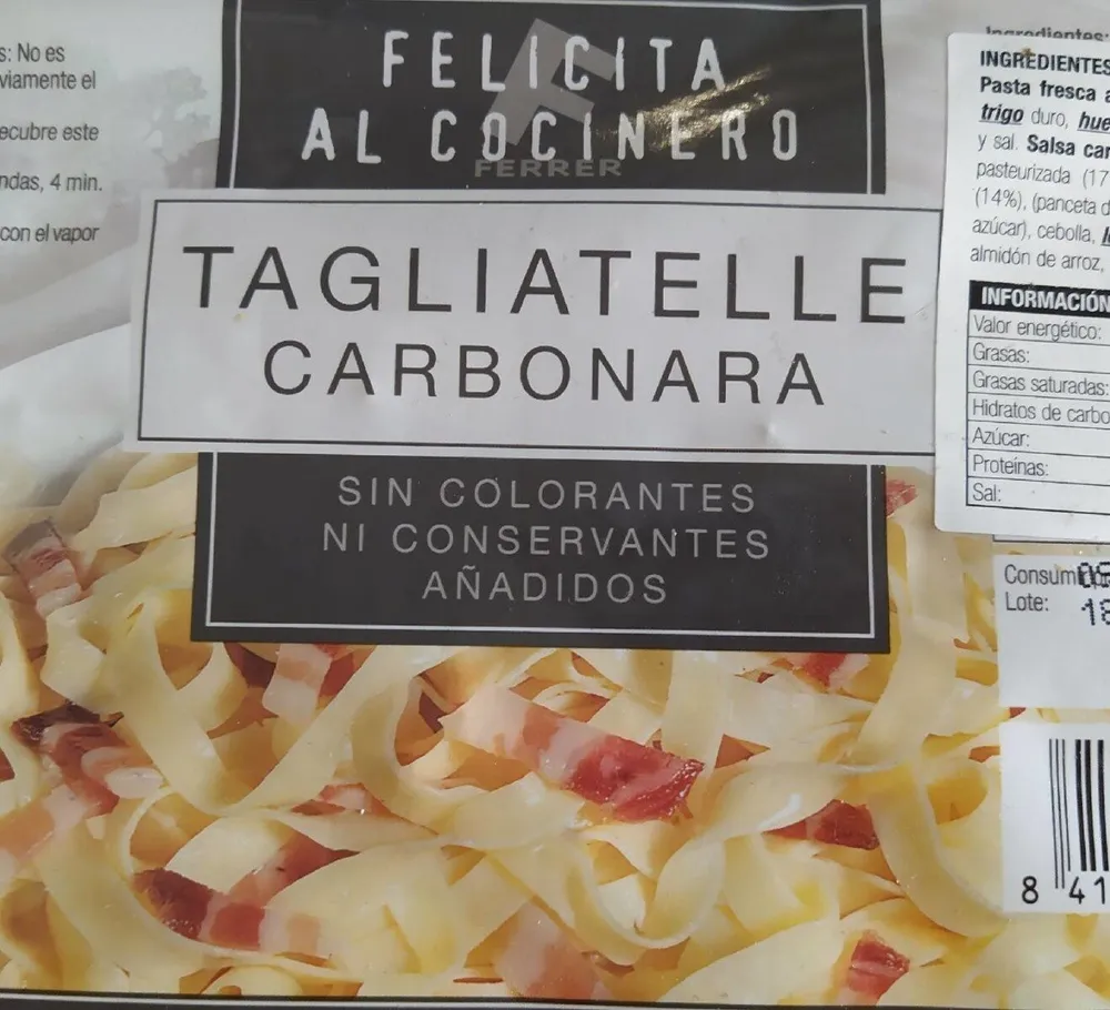 Tagliatelle carbonara