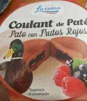 Coulant de paté de pato con frutos rojos