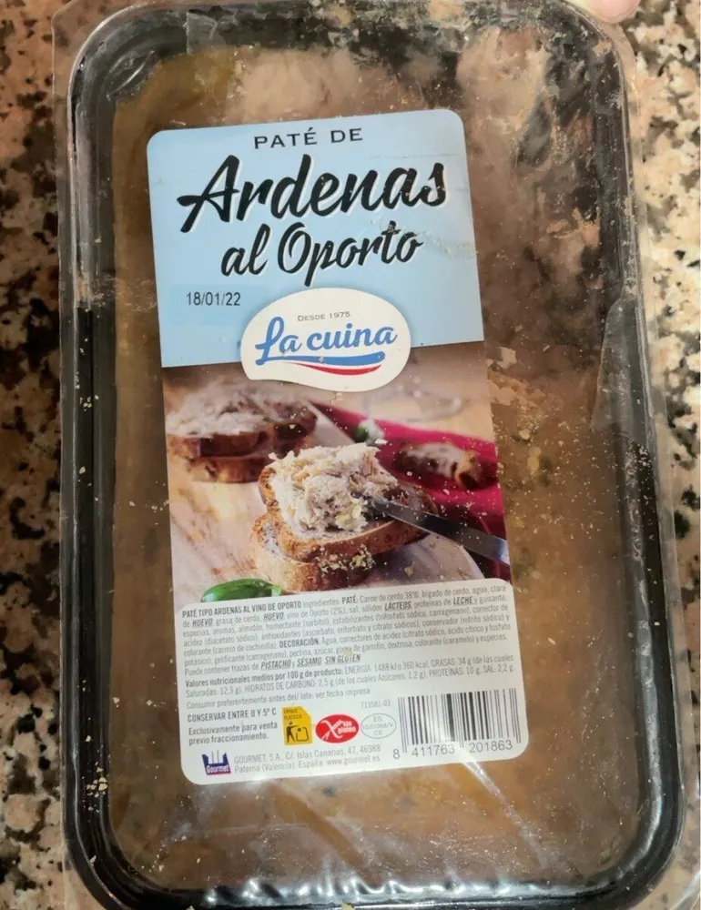 Pate de ardenas al oporto