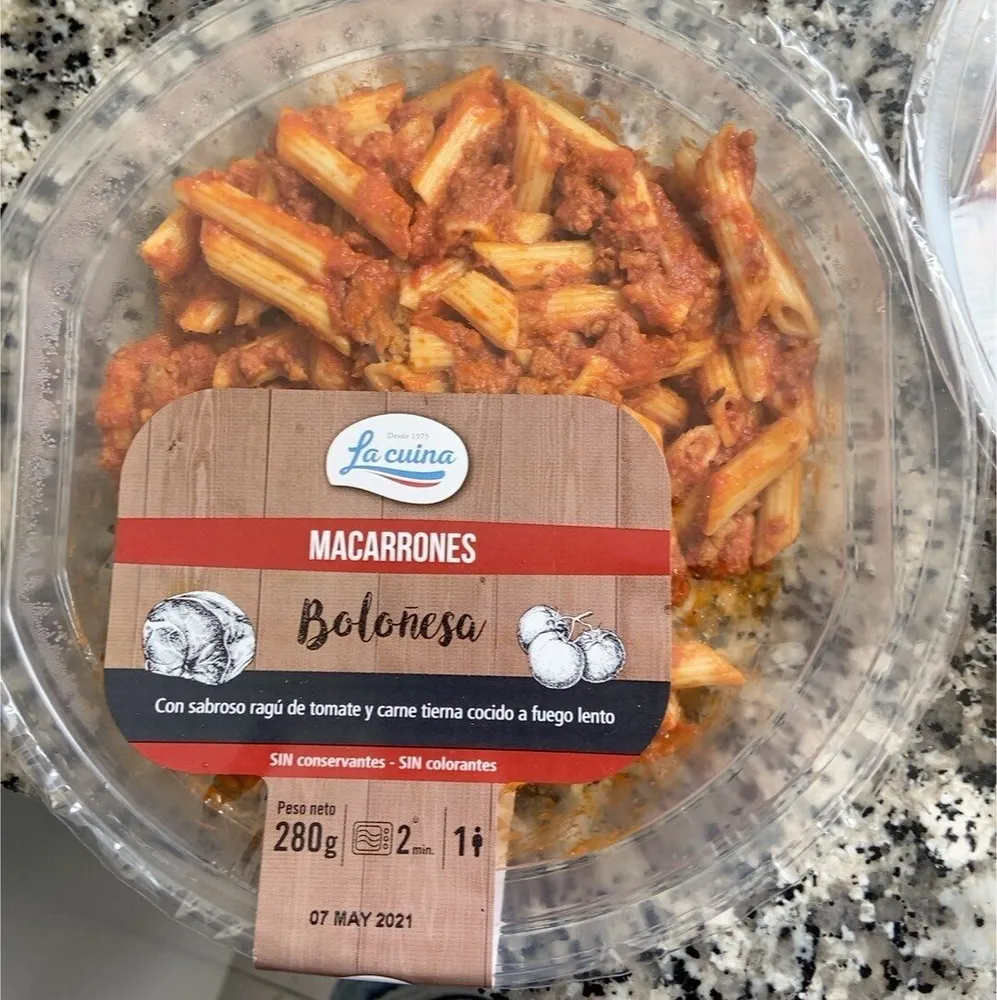 macarrones boloñesa