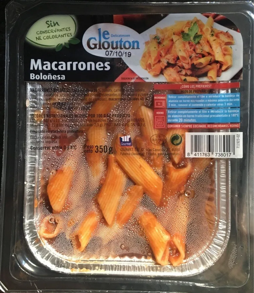 Macarrones boloñesa