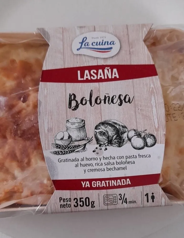 Lasaña boloñesa
