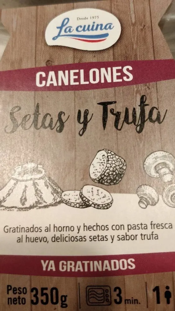 Canelones de Setas y Trufa