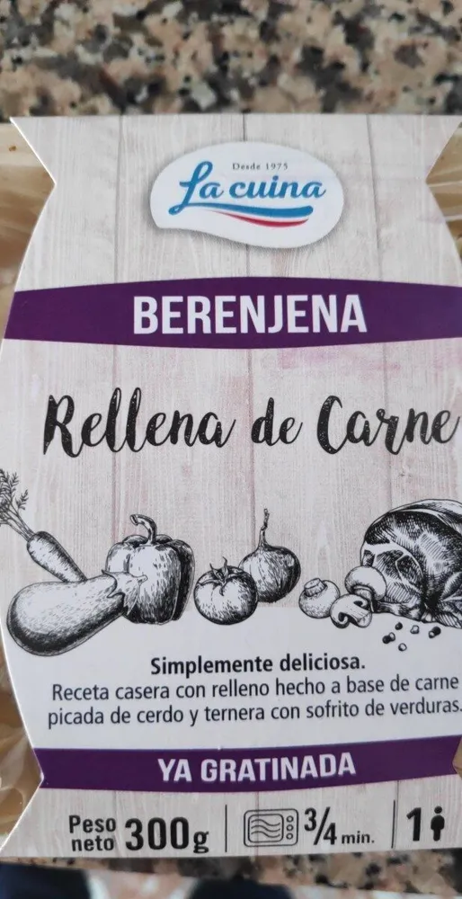 Berenjena rellena de carne