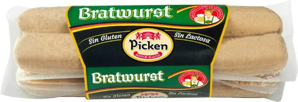 Salchichas bratwurst de cerdo sin gluten sin lactosa