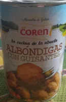 Albóndigas con guisantes