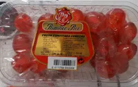 Fruta confiada cerezas