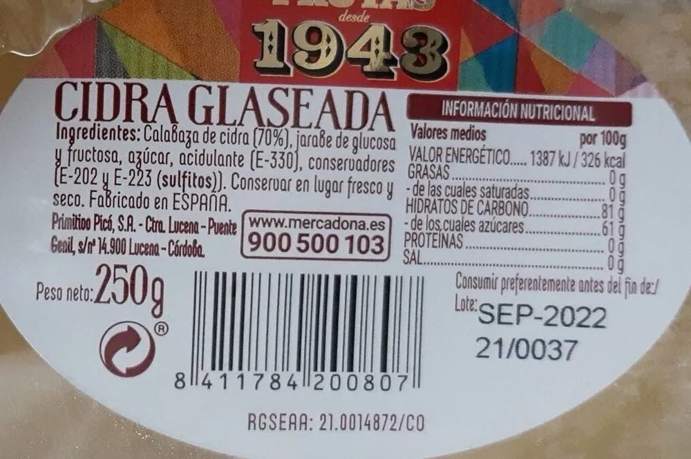 Cidra glaseada