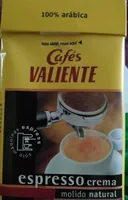 Café Valiente espresso crema 100% Arábiga