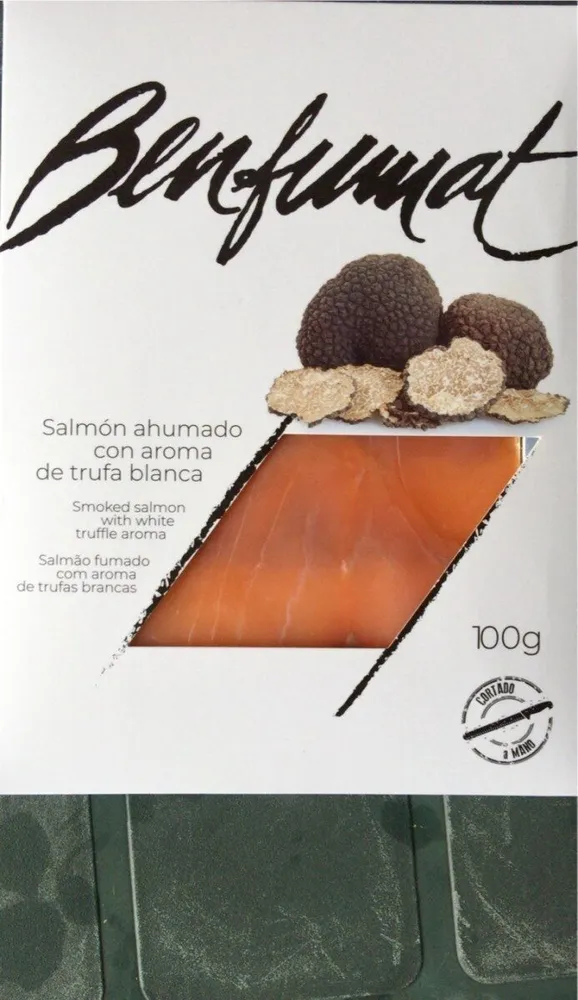 Salmon ahumado con trufa blanca