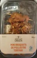 Mini broqueta de pollastre teriyaki