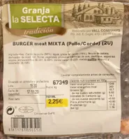 Burger meat mixta (pollo/cerdo)