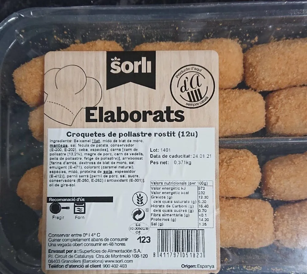 Croquetes  de pollastre rostit