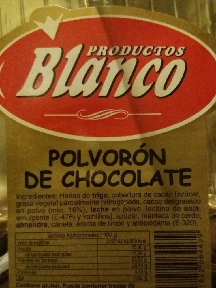 Polvorón de chocolate