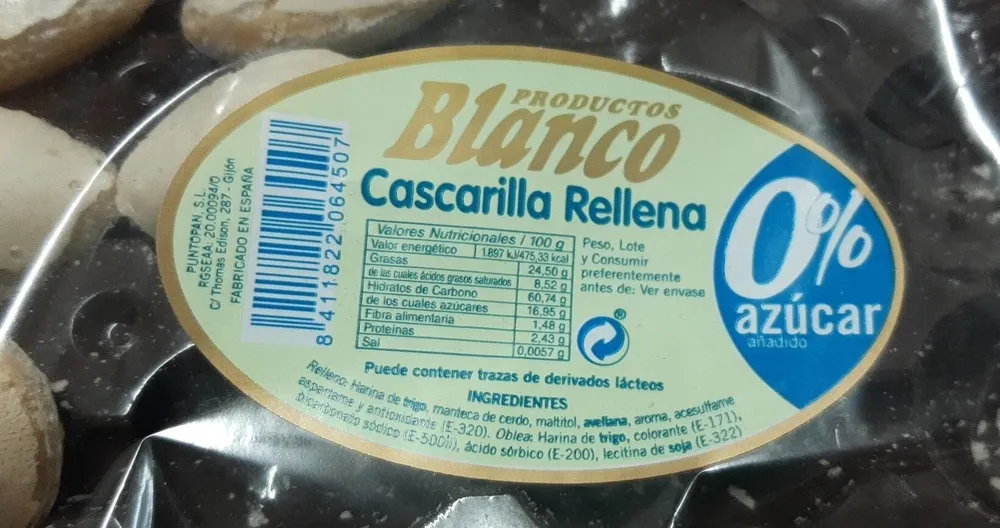 Cascarilla rellena