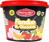 Fondue de chocolate sin gluten y sin leche tarrina