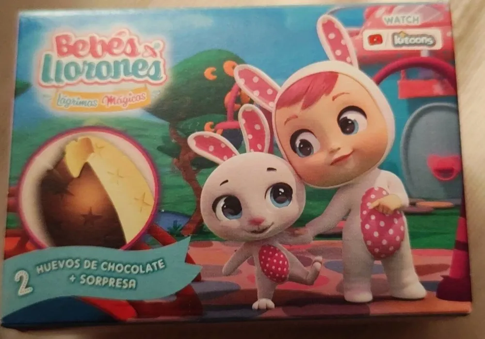 Huevos de chocolate sorpresa bebés llorones