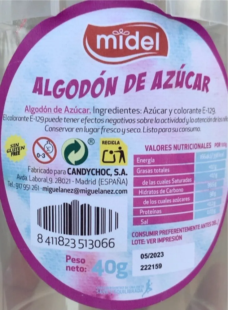 Algodón de azucar