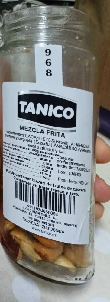 Mezcla frita panchitos tanico