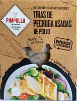 Tiras de pechuga asadas de pollo