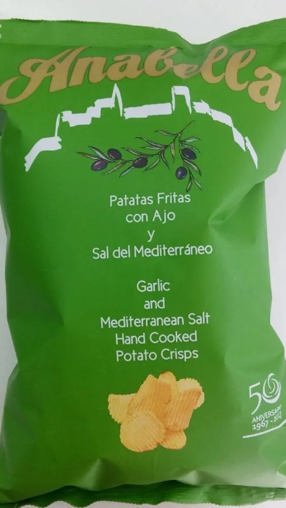 Patatas fritas con ajo y sal del mediterraneo
